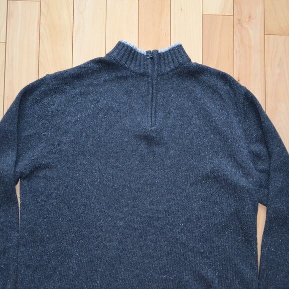 Woolrich Quarter Zip Sweater Gray Size L - Picture 2 of 4